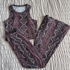 Earthbound Boho Matching Set w/ Long Pants and Tank (M)